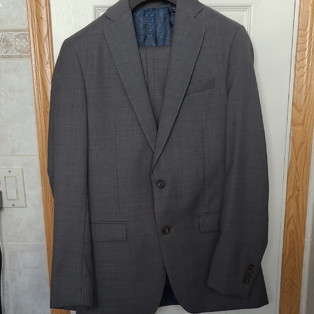 Ted Baker Charcoal Checkered Blazer